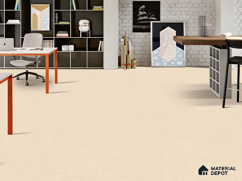 Marble Floor & Wall Tile TL 09227 Refine Crema Glit 4 ft x 2 ft Infinia Fusion Finish Vitrified Tile - 9 mm | 4 Random Design | Suitable For Living Room, Bedroom, Dining Area