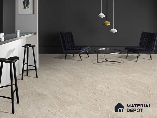 Marble Floor & Wall Tile TL 09245 Euri Mist Glit 4 ft x 2 ft Infinia Fusion Finish Vitrified Tile - 9 mm | 4 Random Design | Suitable For Living Room, Bedroom, Dining Area