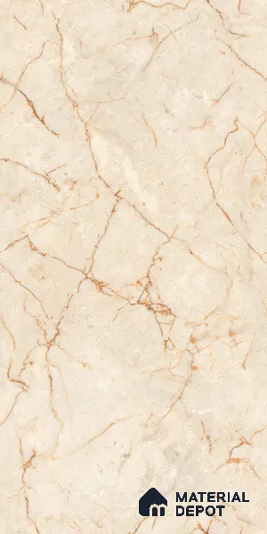 Marble Floor & Wall Tile TL 09251 Tattle Beige Glit 4 ft x 2 ft Infinia Fusion Finish Vitrified Tile - 9 mm | 5 Random Design | Suitable For Living Room, Bedroom, Dining Area