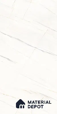 Marble Floor & Wall Tile TL 09257 Slavi White Glit 4 ft x 2 ft Infinia Fusion Finish Vitrified Tile - 9 mm | 6 Random Design | Suitable For Living Room, Bedroom, Dining Area