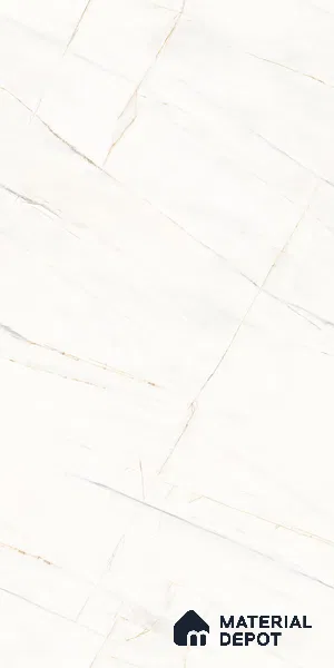 Marble Floor & Wall Tile TL 09257 Slavi White Glit 4 ft x 2 ft Infinia Fusion Finish Vitrified Tile - 9 mm | 6 Random Design | Suitable For Living Room, Bedroom, Dining Area