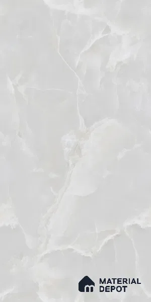 Marble Floor & Wall Tile TL 09255 Rose Onyx Bianco Glit 4 ft x 2 ft Infinia Fusion Finish Vitrified Tile - 9 mm | 6 Random Design | Suitable For Living Room, Bedroom, Dining Area