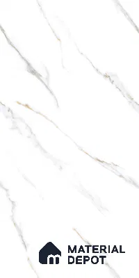 Marble Floor & Wall Tile TL 09253 Zion White Glit 4 ft x 2 ft Infinia Fusion Finish Vitrified Tile - 9 mm | 8 Random Design | Suitable For Living Room, Bedroom, Dining Area