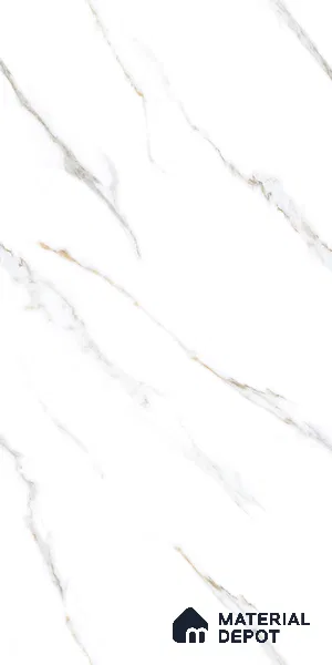 Marble Floor & Wall Tile TL 09253 Zion White Glit 4 ft x 2 ft Infinia Fusion Finish Vitrified Tile - 9 mm | 8 Random Design | Suitable For Living Room, Bedroom, Dining Area