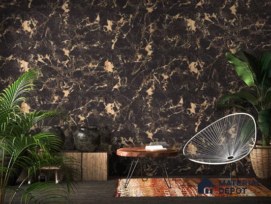 Marble Floor & Wall Tile TL 09209 Alicia Brown 4 ft x 2 ft Infinia Glamour Finish Vitrified Tile - 9 mm | 4 Random Design | Suitable For Living Room, Bedroom, Dining Area