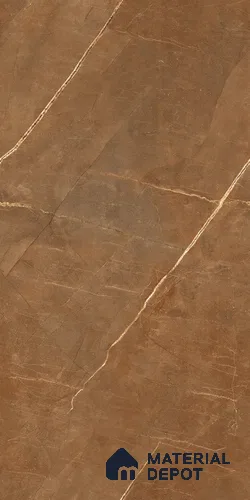Marble Floor & Wall Tile TL 09211 B Sclera Brown 4 ft x 2 ft High Gloss Finish Vitrified Tile - 9 mm | 5 Random Design | Suitable For Living Room, Bedroom, Dining Area
