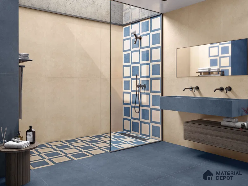 Plain Floor & Wall Tile TL 09293 Ava Pelt 4 ft x 2 ft Matte Finish Vitrified Tile - 9 mm | 3 Random Design | Suitable For Living Room, Bedroom, Dining Area