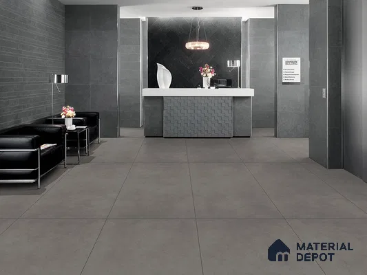 Cement Floor & Wall Tile TL 09297 Ava Basalt 4 ft x 2 ft Matte Finish Vitrified Tile - 9 mm | 3 Random Design | Suitable For Living Room, Bedroom, Dining Area