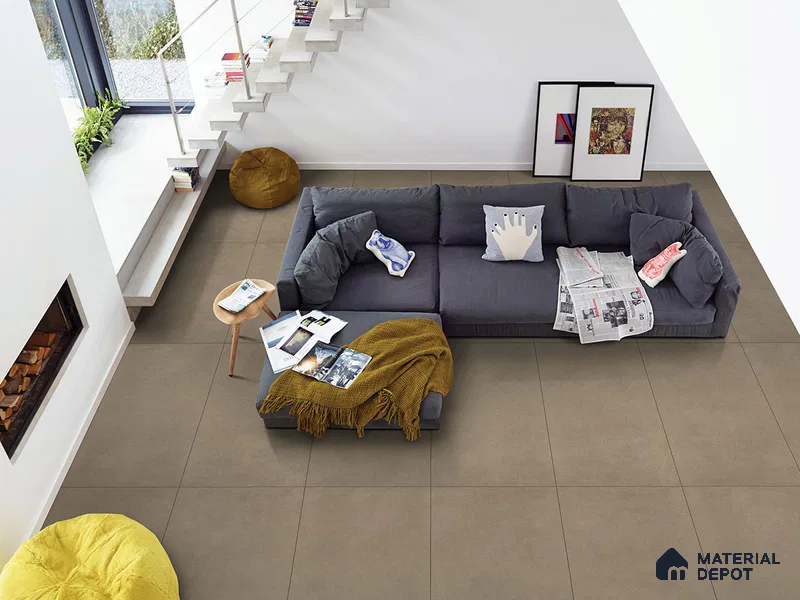 Cement Floor & Wall Tile TL 09295 Ava Lichen 4 ft x 2 ft Matte Finish Vitrified Tile - 9 mm | 3 Random Design | Suitable For Living Room, Bedroom, Dining Area