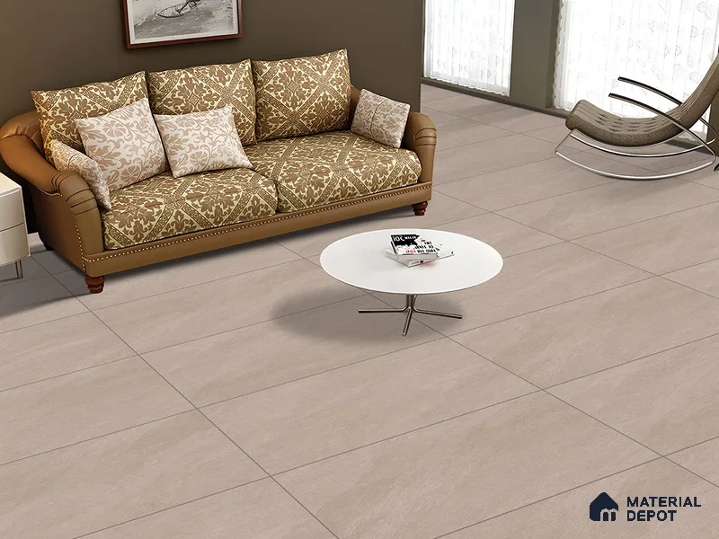 Stone Floor & Wall Tile TL 09299 Cosmic Bone 4 ft x 2 ft Matte Finish Vitrified Tile - 9 mm | 5 Random Design | Suitable For Living Room, Bedroom, Dining Area