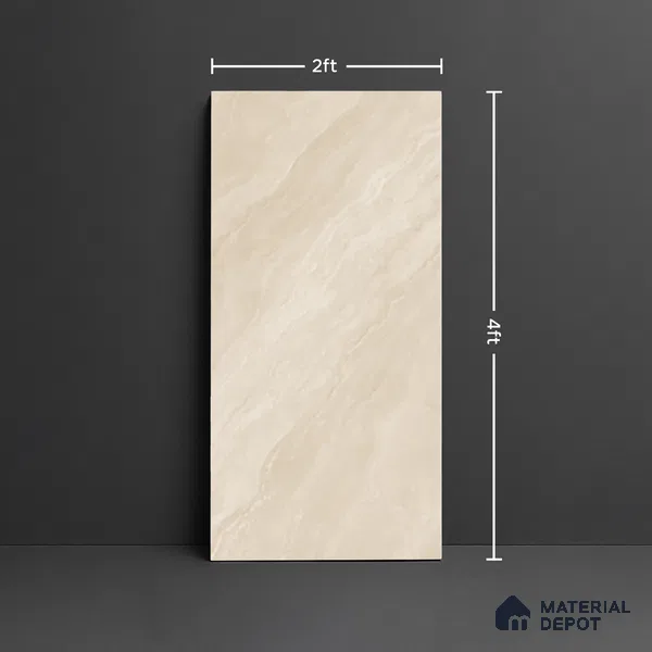 TL 07977 Marmi Apricot 4 ft x 2 ft Matte Finish GVT Vitrified Tile - 9 mm