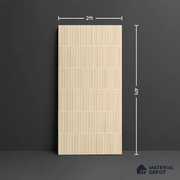 Punch Wall Tile TL 07946 F Warm Avorio Decor 4 ft x 2 ft Matte Finish Vitrified - 9 mm | Suitable For Living Room, Bathroom, Foyer, Courtyard, Dining & Highlighter Wall