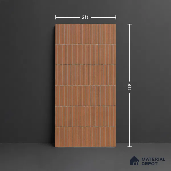 Punch Floor & Wall Tile TL 07946 O Warm Cotto Decor-2 4 ft x 2 ft Matte Finish Vitrified Tile - 9 mm | Suitable For living Room, Bedroom, Bathroom