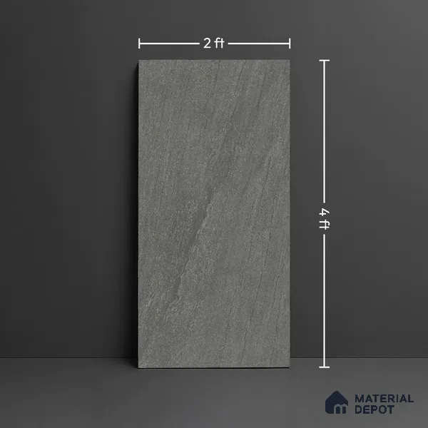 TL 07978 D Brave Graphite 4 ft x 2 ft Matte Finish GVT Vitrified Tile - 9 mm