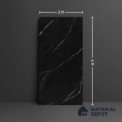 Punch Wall Tile TL 07976 B Statuario Linea Black 4 ft x 2 ft Matte Finish GVT Vitrified Tile - 9 mm