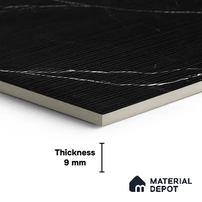 Punch Wall Tile TL 07976 B Statuario Linea Black 4 ft x 2 ft Matte Finish GVT Vitrified Tile - 9 mm