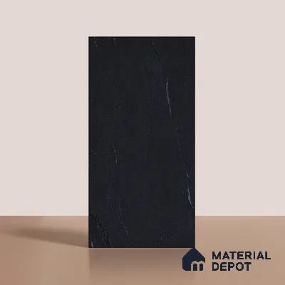 Punch Floor & Wall Tile TL 07900 E Bogota Black 4 ft x 2 ft Matte Finish Endless Vitrified Tile - 9 mm  | 4 Random Designs | Suitable For living Room, Bedroom, Bathroom