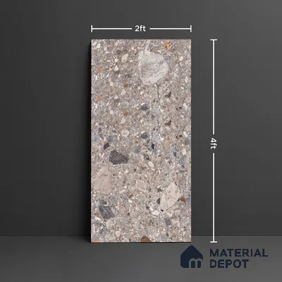 Stone Floor & Wall Tile TL 07901 B Fossil Frage 4 ft x 2 ft Matte Finish Endless Vitrified Tile - 9 mm  | Suitable For living Room, Bedroom, Bathroom