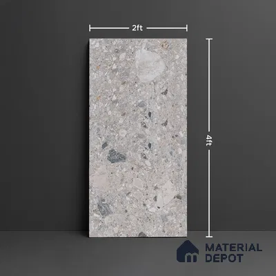 Stone Floor & Wall Tile TL 07901 C Fossil Hav 4 ft x 2 ft Matte Finish Endless Vitrified Tile - 9 mm  | Suitable For living Room, Bedroom, Bathroom