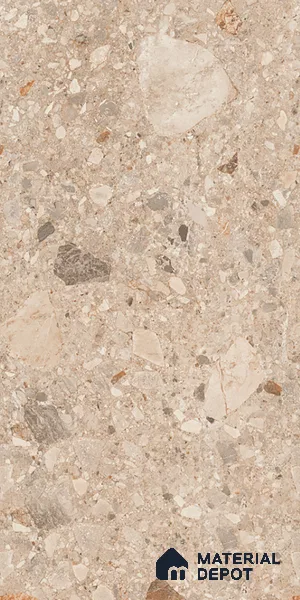 Stone Floor & Wall Tile TL 07901 D Fossil Oken 4 ft x 2 ft Matte Finish Endless Vitrified Tile - 9 mm | Suitable For living Room, Bedroom, Bathroom