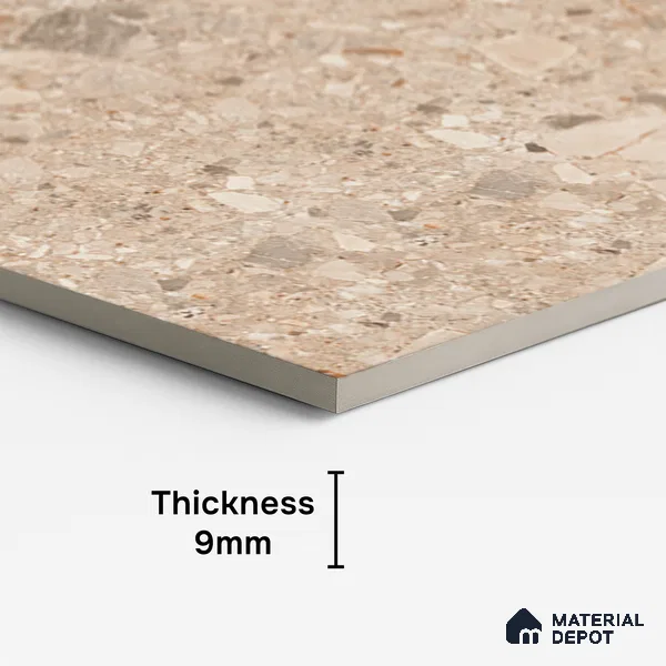Stone Floor & Wall Tile TL 07901 D Fossil Oken 4 ft x 2 ft Matte Finish Endless Vitrified Tile - 9 mm | Suitable For living Room, Bedroom, Bathroom