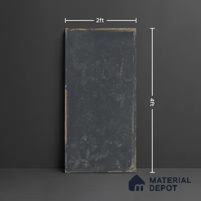 Punch Floor & Wall Tile TL 07902 C Spoleto Black 4 ft x 2 ft Matte Finish Vitrified Tile - 9 mm  | 6 Random Designs | Suitable For living Room, Bedroom, Bathroom