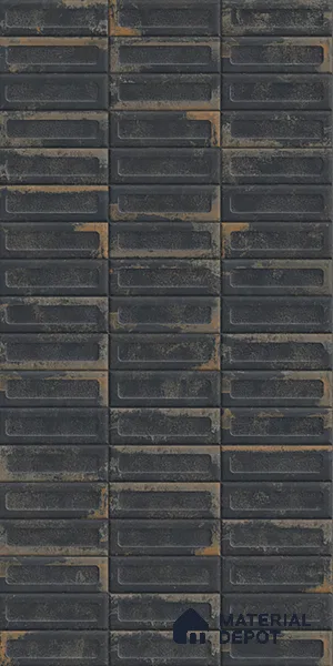 Highlighter Wall Tile TL 07902 D Spoleto Black Decor 4 ft x 2 ft Matte Finish Vitrified Tile - 9 mm | 6 Random Designs | Suitable For Bathroom, Accent/Feature Wall, Dining Area