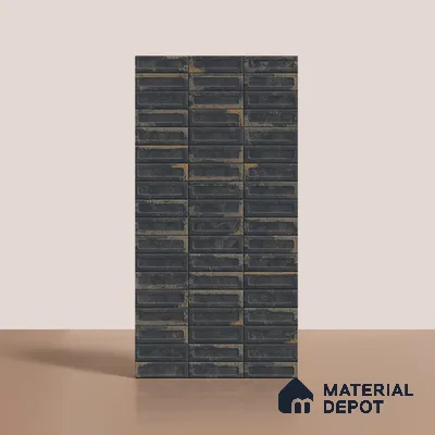 Highlighter Wall Tile TL 07902 D Spoleto Black Decor 4 ft x 2 ft Matte Finish Vitrified Tile - 9 mm  | 6 Random Designs | Suitable For Bathroom, Accent/Feature Wall, Dining Area