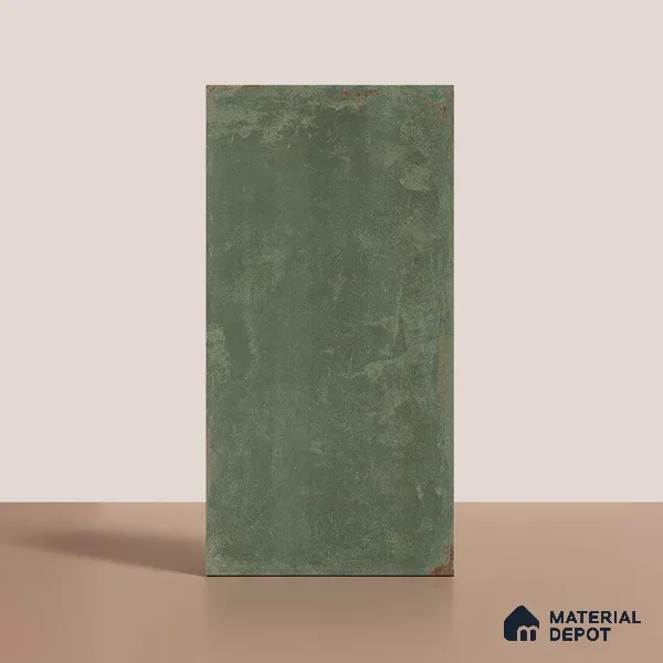 Punch Floor & Wall Tile TL 07902 G Spoleto Green 4 ft x 2 ft Matte Finish Vitrified Tile - 9 mm | 6 Random Designs | Suitable For living Room, Bedroom, Bathroom
