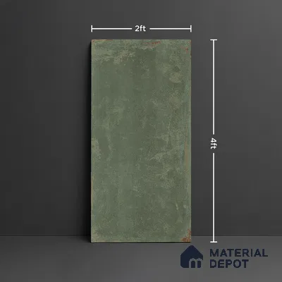 Punch Floor & Wall Tile TL 07902 G Spoleto Green 4 ft x 2 ft Matte Finish Vitrified Tile - 9 mm  | 6 Random Designs | Suitable For living Room, Bedroom, Bathroom