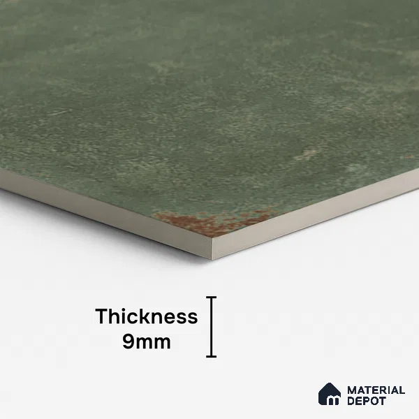 Punch Floor & Wall Tile TL 07902 G Spoleto Green 4 ft x 2 ft Matte Finish Vitrified Tile - 9 mm | 6 Random Designs | Suitable For living Room, Bedroom, Bathroom