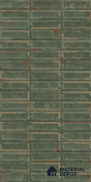 Highlighter Wall Tile TL 07902 H Spoleto Green Decor 4 ft x 2 ft Matte Finish Vitrified Tile - 9 mm | 6 Random Designs | Suitable For Bathroom, Accent/Feature Wall, Dining Area