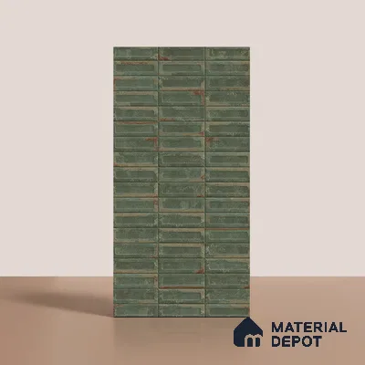 Highlighter Wall Tile TL 07902 H Spoleto Green Decor 4 ft x 2 ft Matte Finish Vitrified Tile - 9 mm  | 6 Random Designs | Suitable For Bathroom, Accent/Feature Wall, Dining Area
