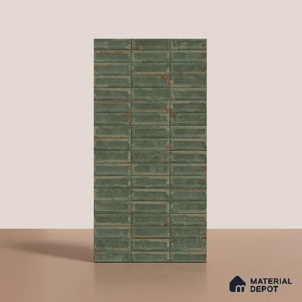Highlighter Wall Tile TL 07902 H Spoleto Green Decor 4 ft x 2 ft Matte Finish Vitrified Tile - 9 mm | 6 Random Designs | Suitable For Bathroom, Accent/Feature Wall, Dining Area