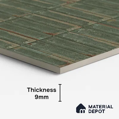 Highlighter Wall Tile TL 07902 H Spoleto Green Decor 4 ft x 2 ft Matte Finish Vitrified Tile - 9 mm  | 6 Random Designs | Suitable For Bathroom, Accent/Feature Wall, Dining Area