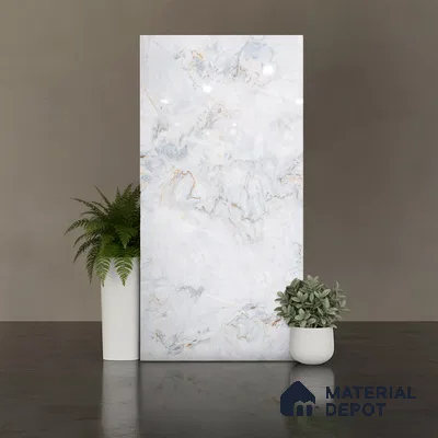 Marble Look Wall Tile TL 10154 B SGH Fantana Blue Endless Glossy 4 ft x 2 ft Glossy Finish Vitrified Tile - 9 mm | Suitable For living Room, Bedroom, Bathroom