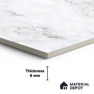 Marble Look Wall Tile TL 10154 B SGH Fantana Blue Endless Glossy 4 ft x 2 ft Glossy Finish Vitrified Tile - 9 mm | Suitable For living Room, Bedroom, Bathroom