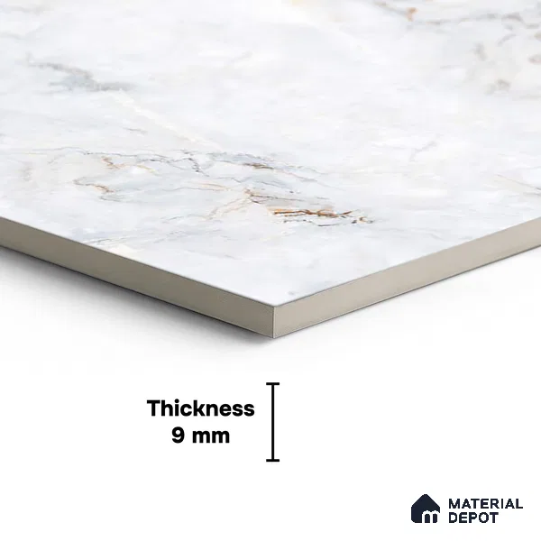 Marble Look Wall Tile TL 10154 B SGH Fantana Blue Endless Glossy 4 ft x 2 ft Glossy Finish Vitrified Tile - 9 mm | Suitable For living Room, Bedroom, Bathroom