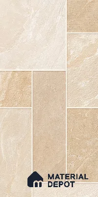 Punch Stone Floor & Wall Tile TL 07947 C Romagna Beige 4 ft x 2 ft Matte Finish  Vitrified Tile - 9 mm  | 4 Random Designs | Suitable For living Room, Bedroom, Bathroom