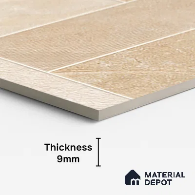Punch Stone Floor & Wall Tile TL 07947 C Romagna Beige 4 ft x 2 ft Matte Finish  Vitrified Tile - 9 mm  | 4 Random Designs | Suitable For living Room, Bedroom, Bathroom
