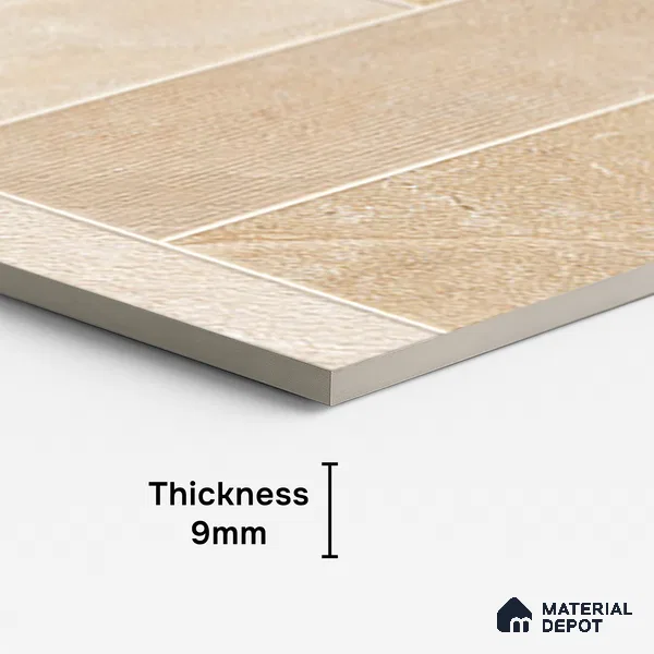 Punch Stone Floor & Wall Tile TL 07947 C Romagna Beige 4 ft x 2 ft Matte Finish Vitrified Tile - 9 mm | 4 Random Designs | Suitable For living Room, Bedroom, Bathroom