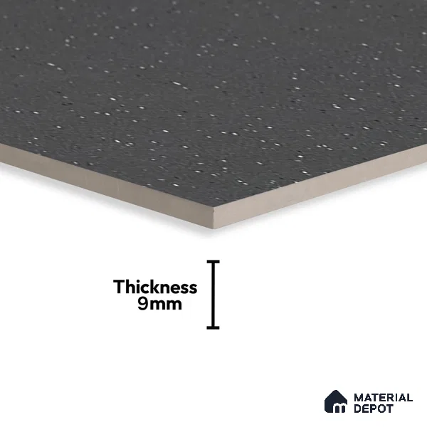 Terrazzo Wall & Floor Tile TL 07482 Terrazzo Nero 4 ft x 2 ft Matte Finish Vitrified Tile - 9 mm