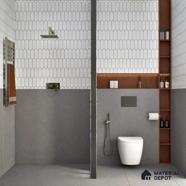 Terrazzo Wall & Floor Tile TL 07482 Terrazzo Nero 4 ft x 2 ft Matte Finish Vitrified Tile - 9 mm