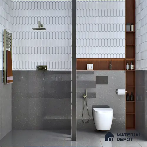 TL 07482 B Terrazzo Nero 4 ft x 2 ft Glossy Finish Vitrified Tile - 9 mm | Iamge 06