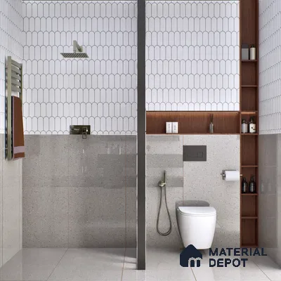 Terrazzo Wall & Floor Tile TL 07481 B Terrazzo Stone 4 ft x 2 ft Glossy Finish Vitrified Tile - 9 mm