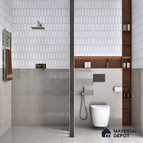 Terrazzo Wall & Floor Tile TL 07481 B Terrazzo Stone 4 ft x 2 ft Glossy Finish Vitrified Tile - 9 mm