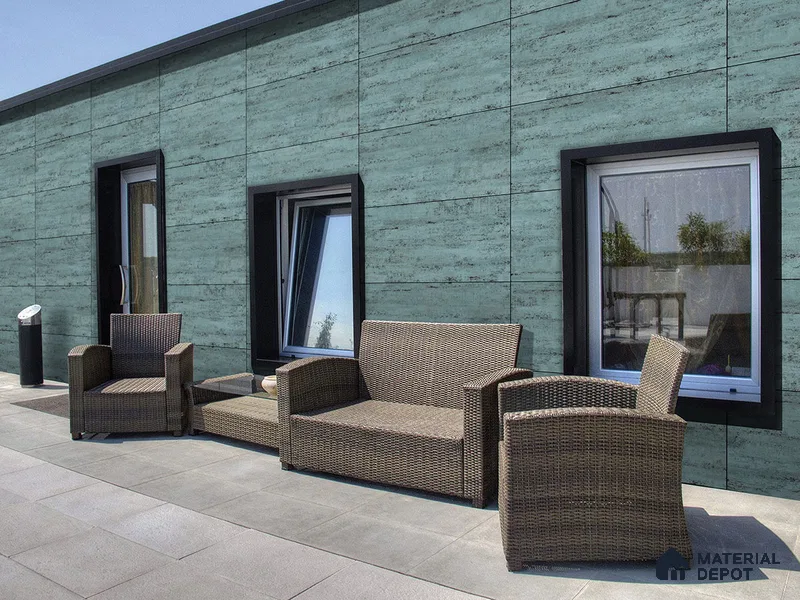 Stone Floor & Wall Tile TL 09195 Filo Teal 4 ft x 2 ft Metox Finish Vitrified Tile - 9 mm | 4 Random Design | Suitable For Living Room, Bedroom, Dining Area