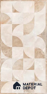 Patterned Wall Tile TL 09339 Livid Crema Decor 4 ft x 2 ft Polished Finish Vitrified Tile - 9 mm | 1 Random Design | Suitable For Living Room, Bedroom, Dining Area