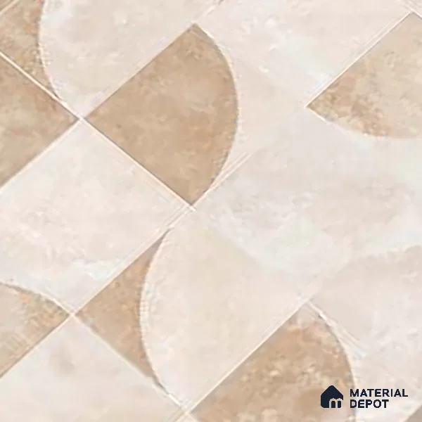 Patterned Wall Tile TL 09339 Livid Crema Decor 4 ft x 2 ft Polished Finish Vitrified Tile - 9 mm | 1 Random Design | Suitable For Living Room, Bedroom, Dining Area