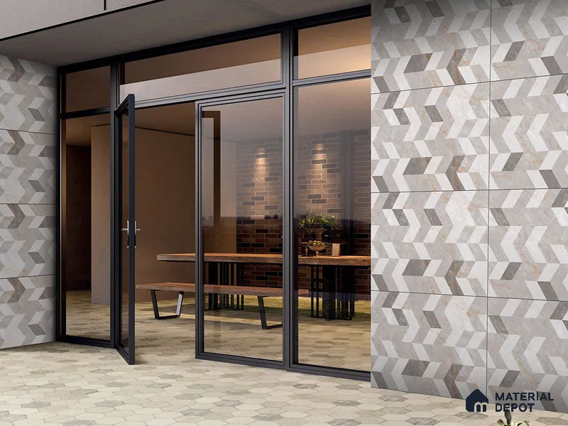 Patterned Wall Tile TL 09352 Indo Caramel Decore 4 ft x 2 ft Polished Finish Vitrified Tile - 9 mm | 1 Random Design | Suitable For Living Room, Bedroom, Dining Area